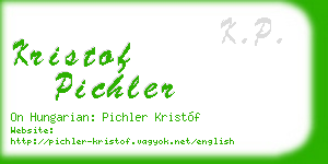 kristof pichler business card